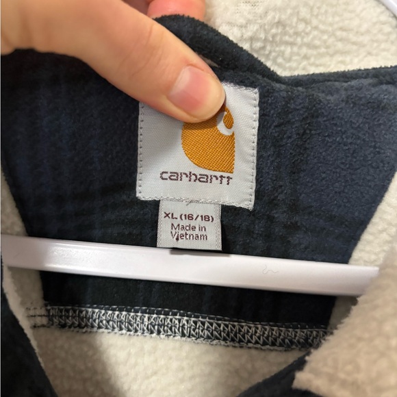 Carhartt Blue Plaid Fleece Lined Shacket - Picture 9 of 10